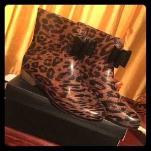 Cheetah Bow Rain Boots